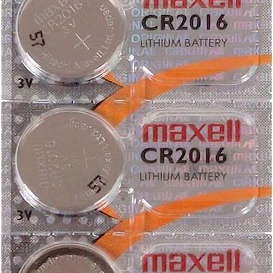 Maxell Pack de 5 Pilas Litio de Boton CR2016 3V 1
