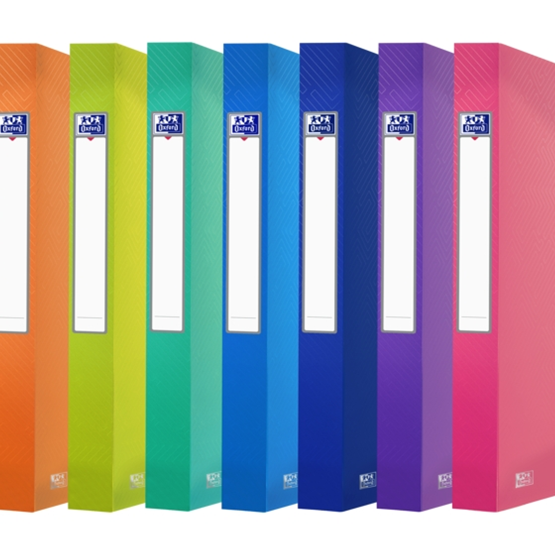 Oxford Urban A4 Carpeta de Proyectos - Tapa de Plastico Translucido - 3 Solapas Fijas - Lomo de 40mm - Colores Surtidos 1
