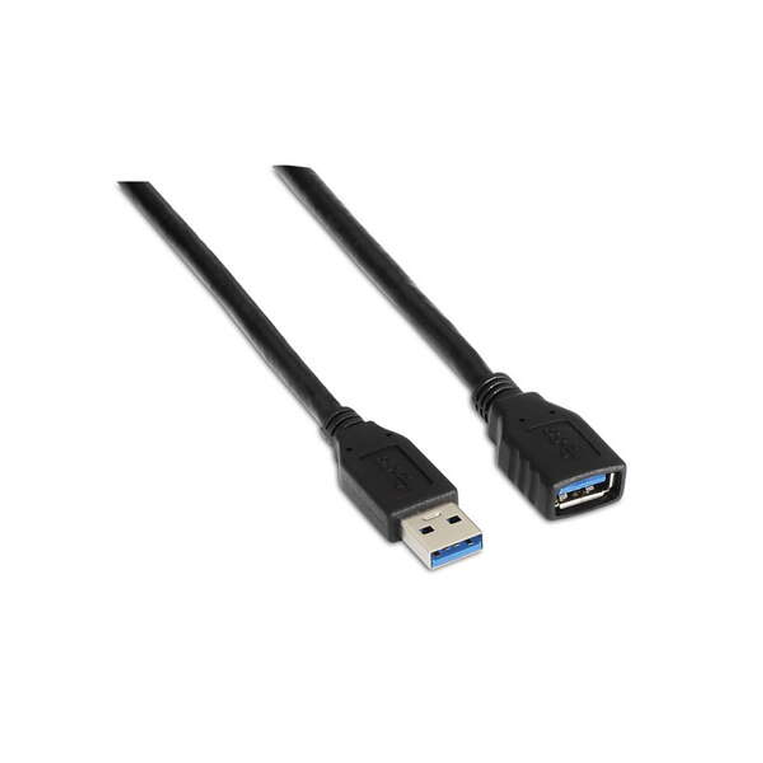Aisens Cable Extension USB 3.0 - Tipo A Macho a A Hembra - 1.0m - Color Negro 1