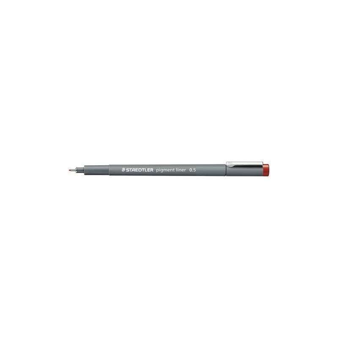 Staedtler Pigment Liner 308 Rotulador Calibrado - Trazo 0.5mm - Secado Rapido - Color Rojo 1