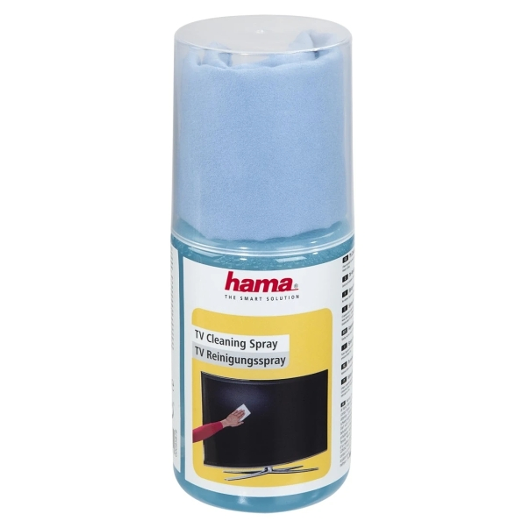Hama TV Cleaning Spray Limpiador de Pantallas - Capacidad 200ml - Bayeta de Microfibra - Color Azul 1