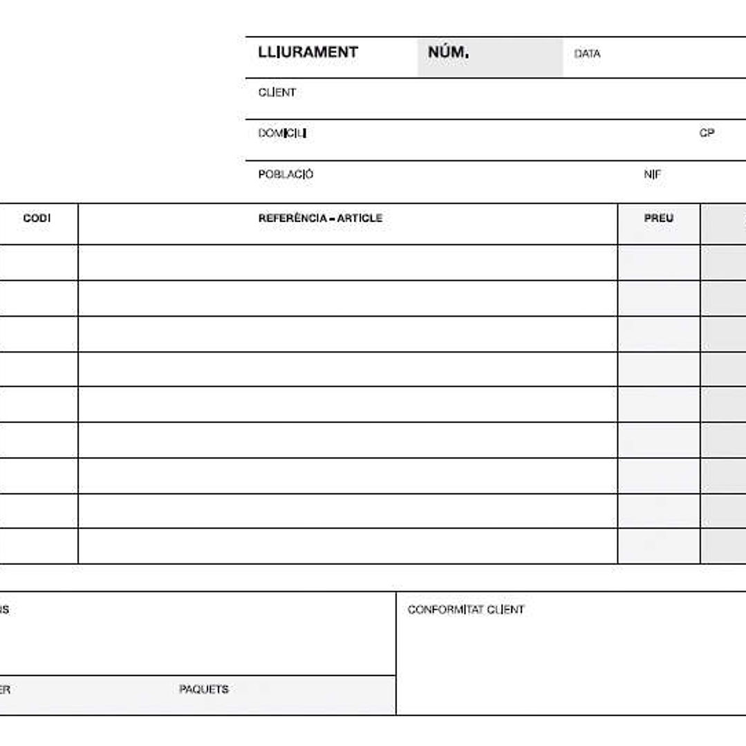 Apli Talonario Entrega 1/4 Apaisado Triplicado - 210x148mm - Numeracion Secuencial - Papel Autocopiativo - Tres Copias - Blanco 1