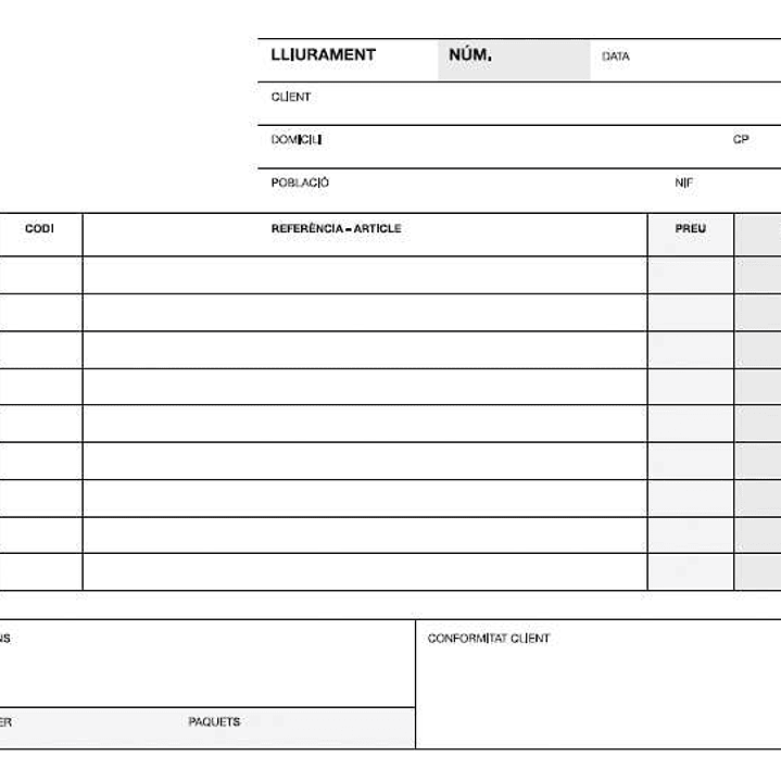Apli Talonario Entrega 1/4 Apaisado Triplicado - 210x148mm - Numeracion Secuencial - Papel Autocopiativo - Tres Copias - Blanco 1