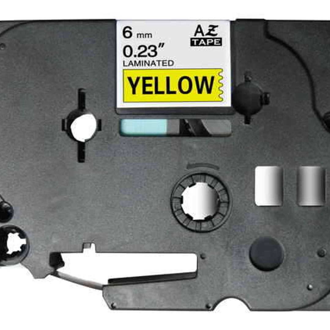Brother TZe611 Cinta Laminada Generica de Etiquetas - Texto negro sobre fondo amarillo - Ancho 6mm x 8 metros 1