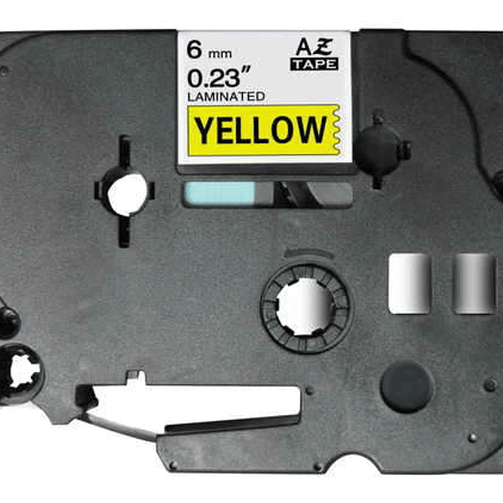 Brother TZe611 Cinta Laminada Generica de Etiquetas - Texto negro sobre fondo amarillo - Ancho 6mm x 8 metros 1