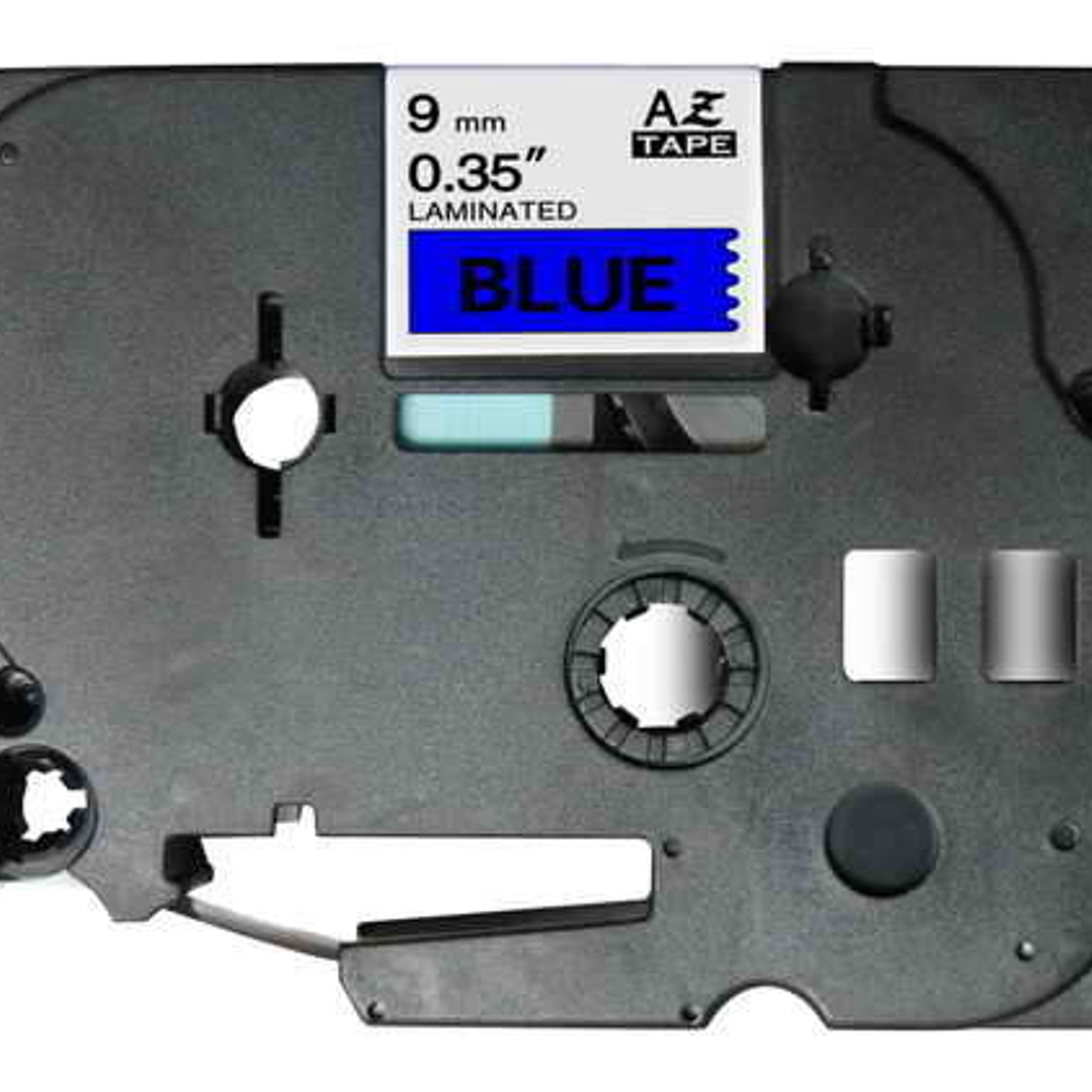 Brother TZe521 Cinta Laminada Generica de Etiquetas - Texto negro sobre fondo azul - Ancho 9mm x 8 metros 1