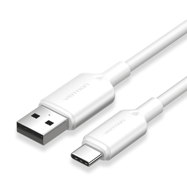 Vention Cable USB-C 2.0 a USB-A 3A 60W - 2m - PVC - Color Blanco 1