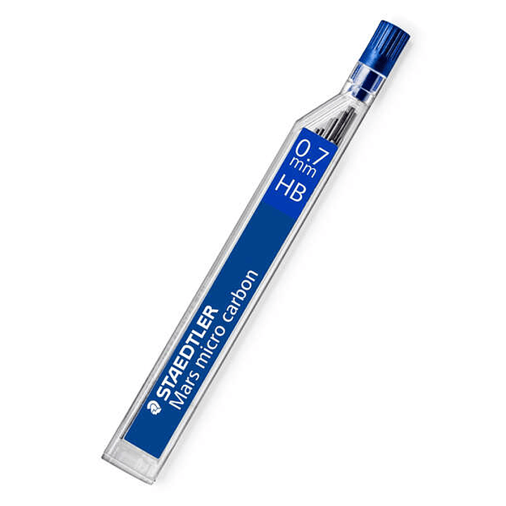 Staedtler Mars Micro Minas para Portaminas 0.7mm HB - Fuertes y Duraderas - Sin PVC - Apta para la Mayoria de Portaminas 1