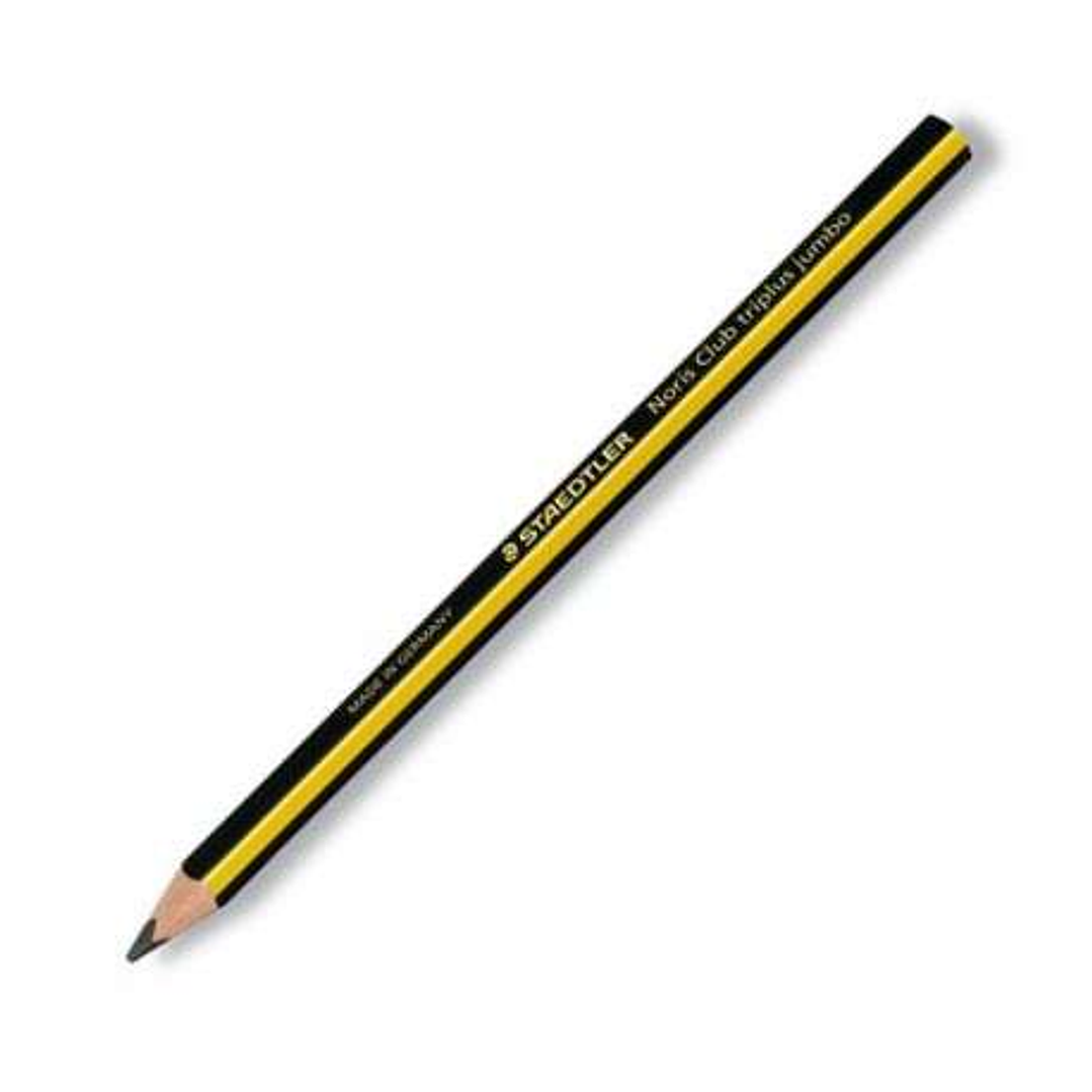 Staedtler Noris 119 Jumbo Lapiz de Grafito Triangular - Mina HB2 Ultrarresistente de 4mm - Madera de Bosques Sostenibles 1