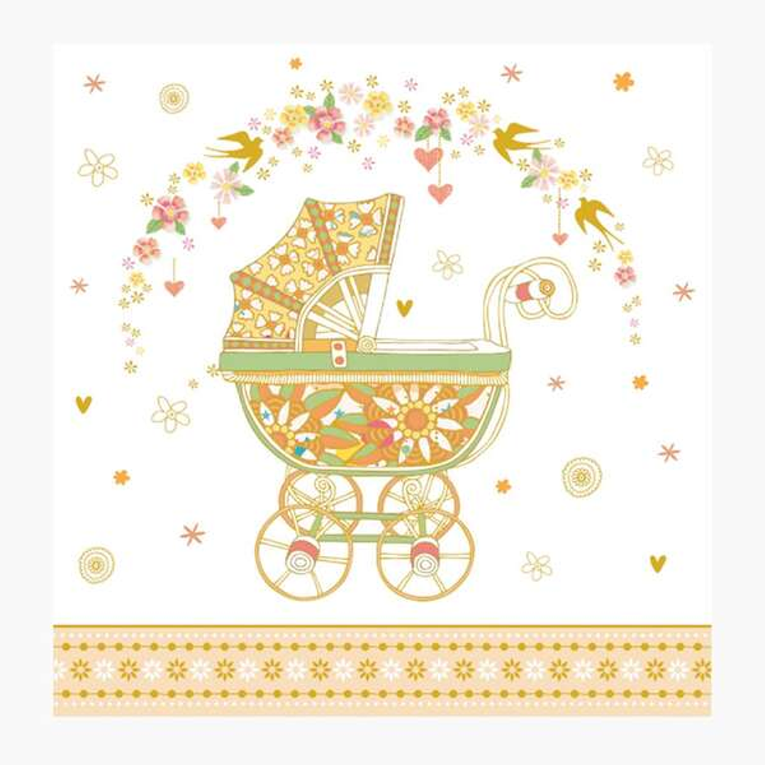 Pictura Tarjeta Arabesque - 16x16cm - Tematica Nacimiento - Tarjeta Triptica sin Envoltorio - Incluye Sobre Blanco - Papel con Certificacion FSC 1