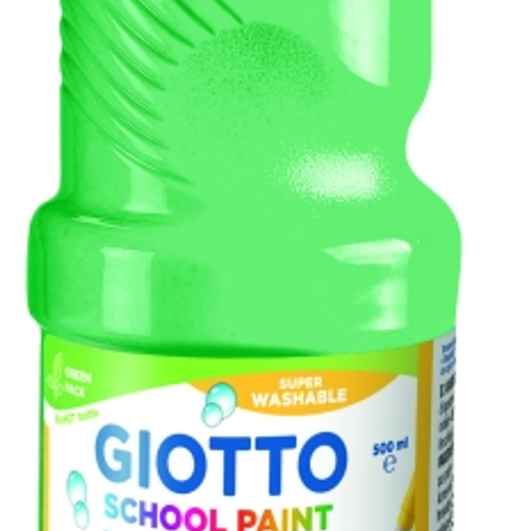 Giotto School Paint Tempera - 500ml - Lista para el Uso - Super Lavable - Botella Bio Pet - Color Turquesa 1