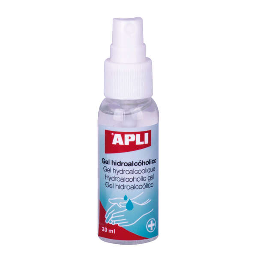 Apli Gel Hidroalcoholico Desinfectante - 30ml - 70% Etanol - sin Aclarado - Normativa Antivirica - Pulverizador 1