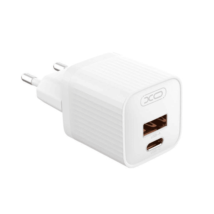 XO L147 Cargador de Corriente 20W - USB-A y USB-C - Carga Rapida - Color Blanco 1