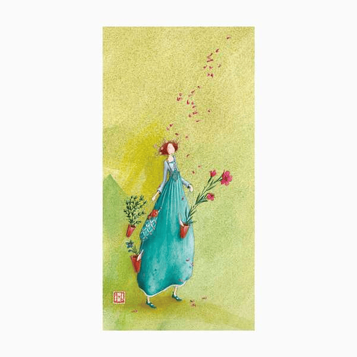 Pictura Gaëlle Boissonnard Tarjeta Doble - Acabado en Barniz de Relieve UV Grueso - Laminado Mate de Tacto Suave - 10.5x21cm - Papel con Certificacion 1