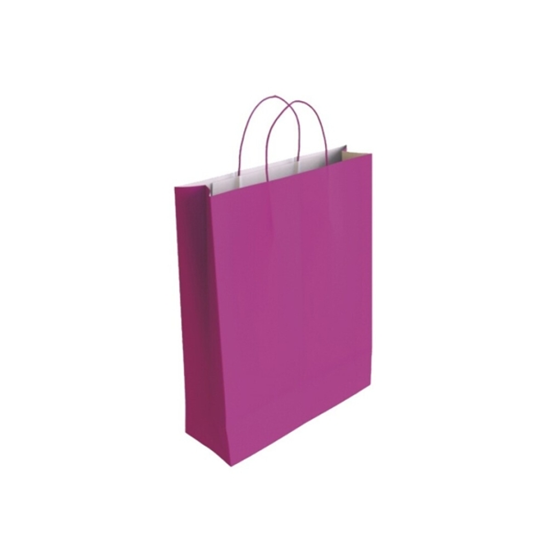 Bismark Bolsa de Papel Celulosa - Medidas 37x12x27cm - Color Fucsia 1
