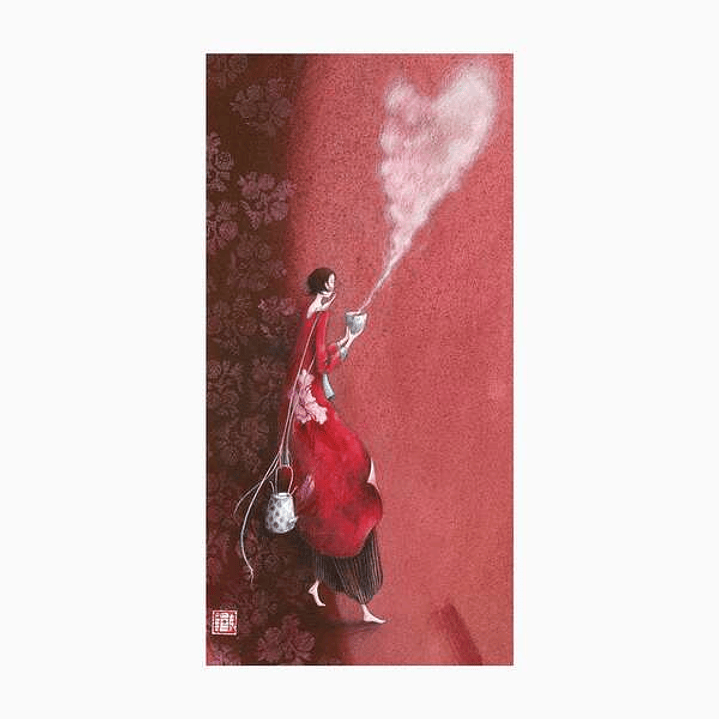 Pictura Gaëlle Boissonnard Tarjeta Doble - Acabado en Barniz de Relieve UV Grueso - Laminado Mate de Tacto Suave - 10.5x21cm - Papel con Certificacion 1