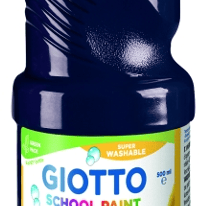 Giotto School Paint Tempera - 500ml - Lista para el Uso - Super Lavable - Botella Bio Pet - Color Negro 1