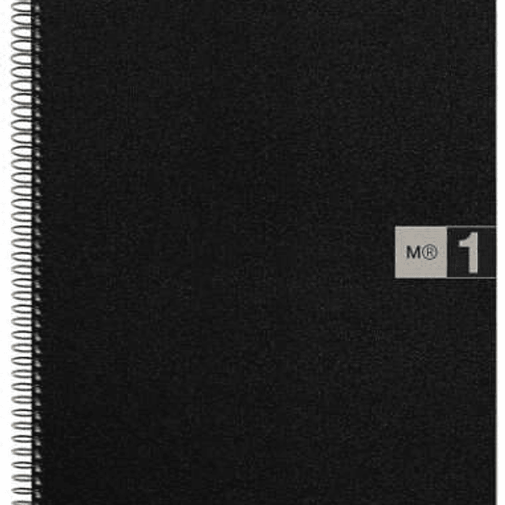 Miquel Rius Notebook1 Cuaderno de Espiral Formato A4 - 80 Hojas Microperforadas con 4 Taladros - Cuadricula 5x5 - Banda de las Hojas Gris - Cubiertas  1