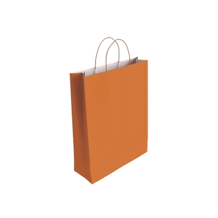 Bismark Bolsa de Papel Celulosa - Medidas 37x12x27cm - Color Naranja 1