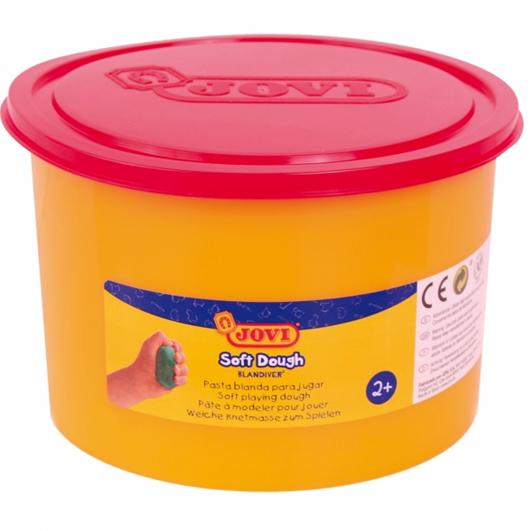 Jovi Soft Dough Blandiver Bote de Pasta de Modelaje 460gr - Blanda y Flexible - Facil de Amasar y Moldear - Ideal para Iniciacion al Modelaje - Color  1