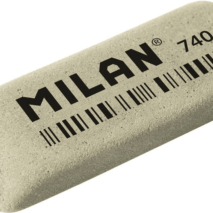 Milan 740G Goma de Borrar Abrasiva Biselada - Flexible - Miga de Pan - Caucho - Color Gris 1