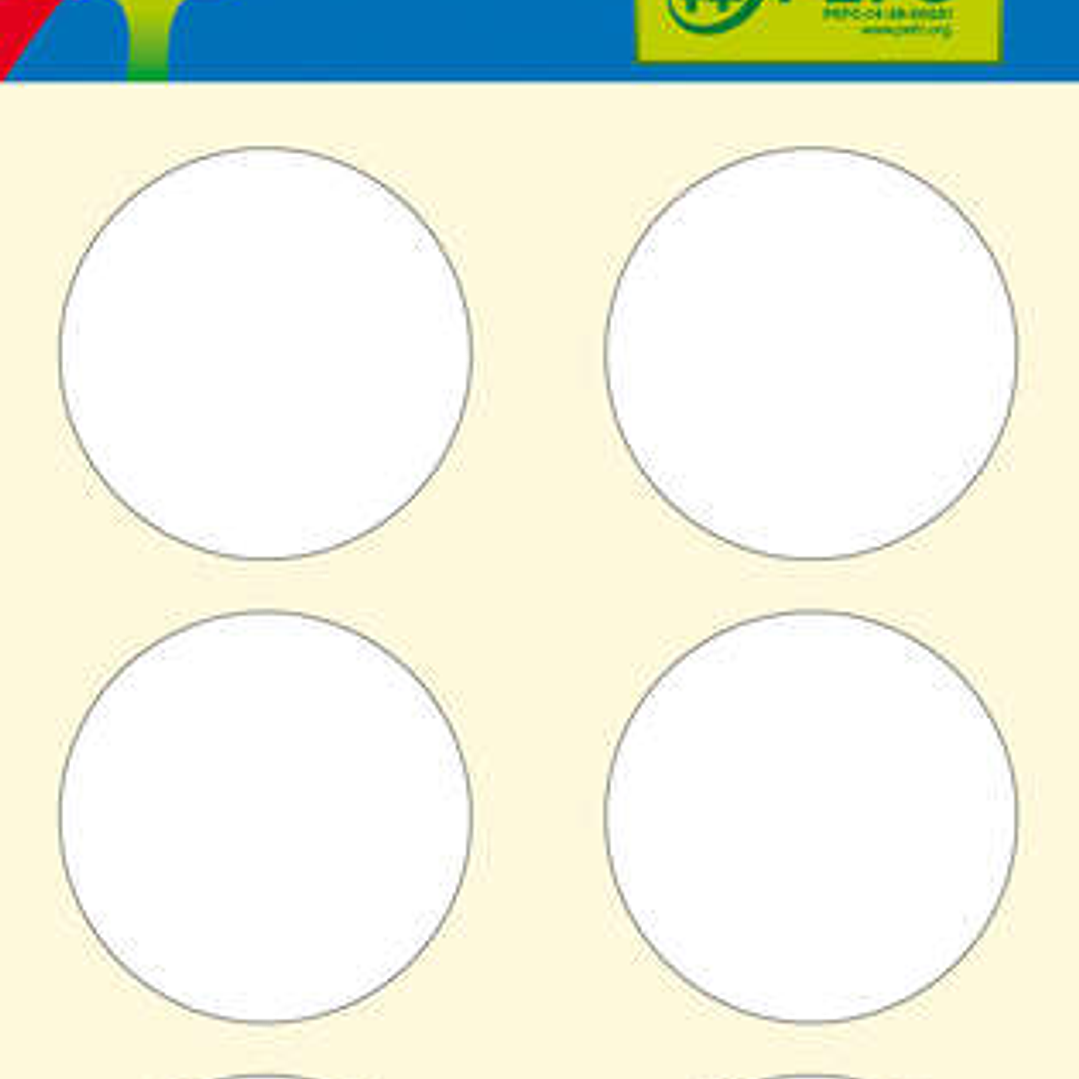 Apli Etiquetas Minibolsa Blancas Ø 32.0mm 6 Hojas 1