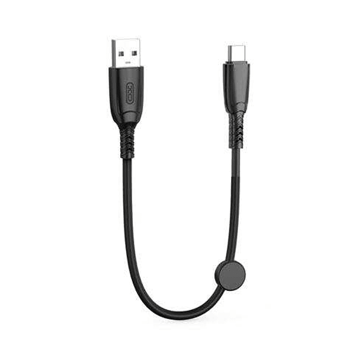 XO Cable NB247 Carga Rapida USB - Tipo C - 6A - 25cm con Clip - Color Negro 1