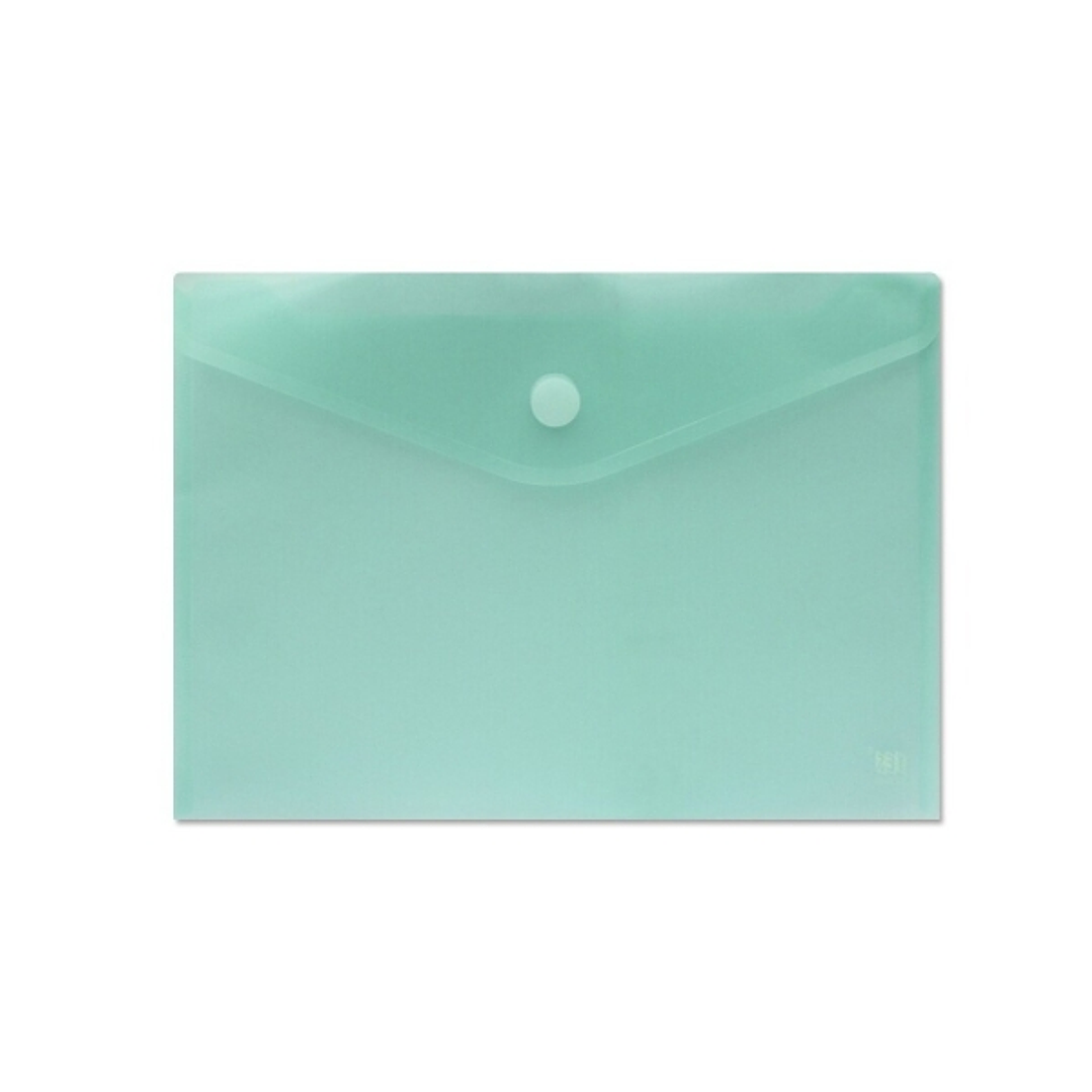 Sobre Portadocumentos A4 - Cierre de Velcro - Fabricado en Polipropileno - Medidas 325x230mm - Verde Transparente 1
