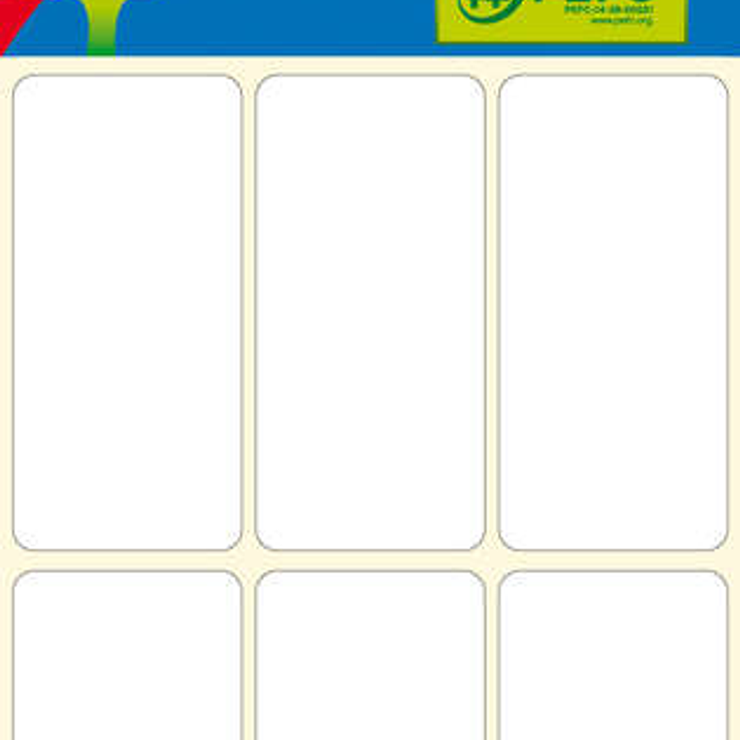 Apli Etiquetas Minibolsa Blancas 26.0 x 54.0mm 6 Hojas 1