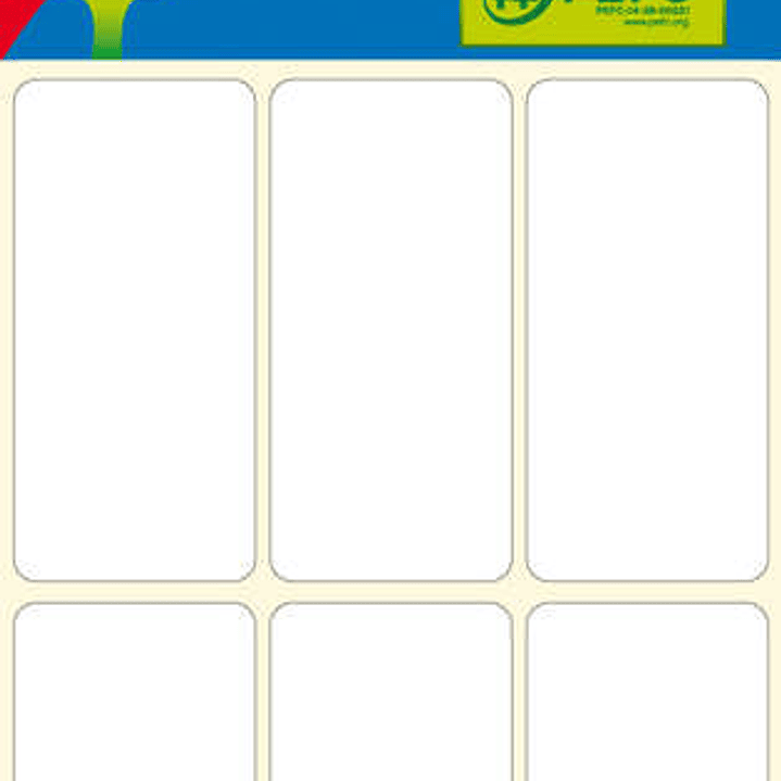 Apli Etiquetas Minibolsa Blancas 26.0 x 54.0mm 6 Hojas 1