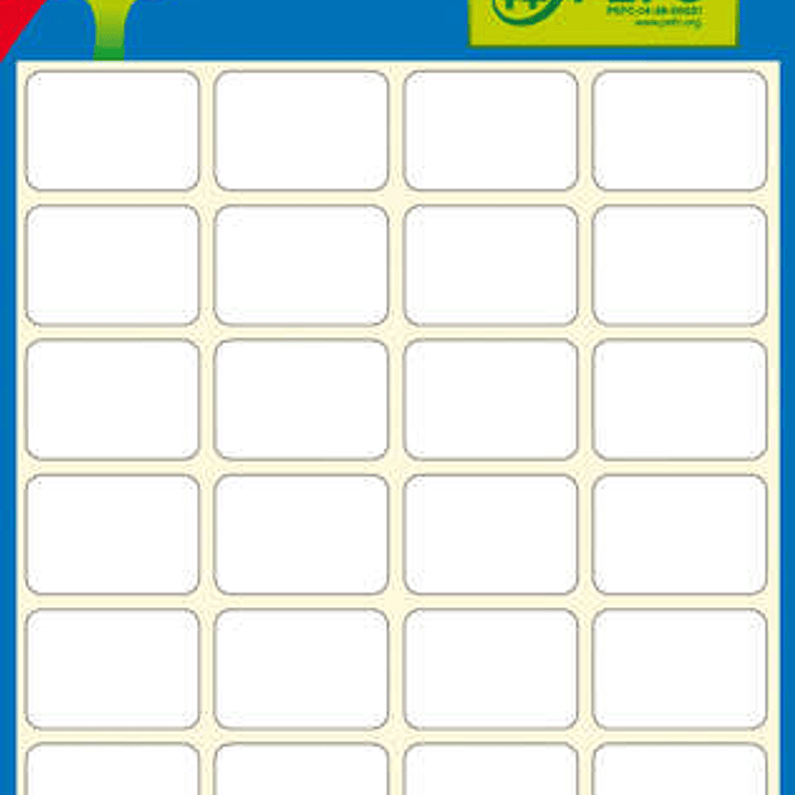 Apli Etiquetas Minibolsa Blancas 38.0 x 102.0mm 6 Hojas 1