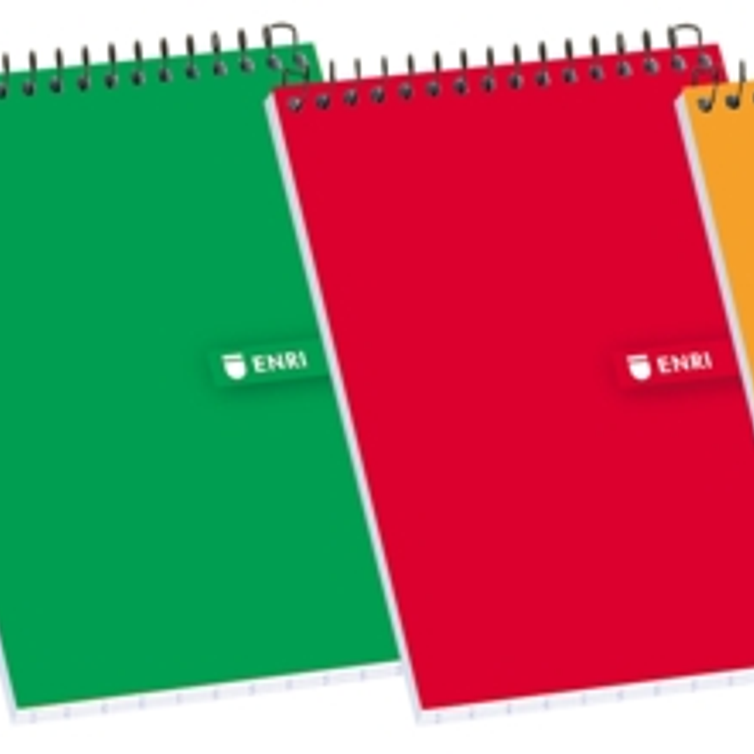 Enri Bloc de Notas Espiral Tapa Blanda 8º 4x4 - Hojas en Blanco - Tamaño Compacto - Ideal para Apuntes y Dibujos 1