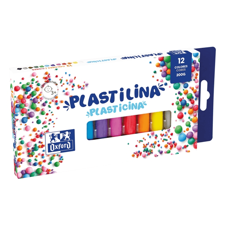 Oxford Plastilina 12 Colores 100gr - Textura Suave y Maleable - Ideal para Modelar y Crear Obras de Arte 1