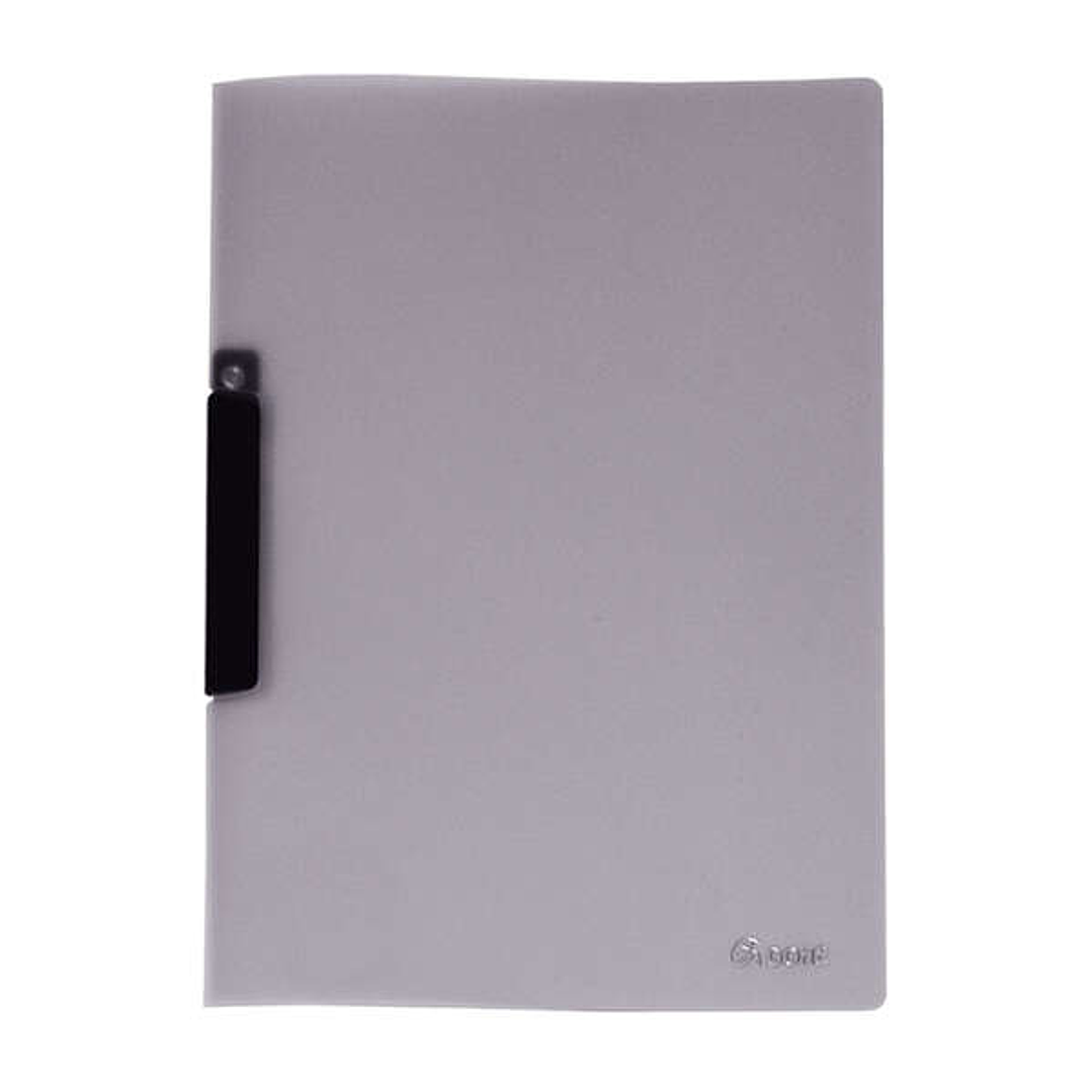 Dohe Dossier con Pinza Pivotante Tamaño A4 - Fabricado en Polipropileno Translucido de 450 Micras - Color Gris 1