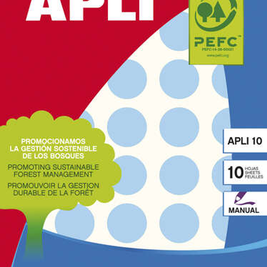 Apli Etiquetas 10 Azules Ø 19mm 8 Hojas 1