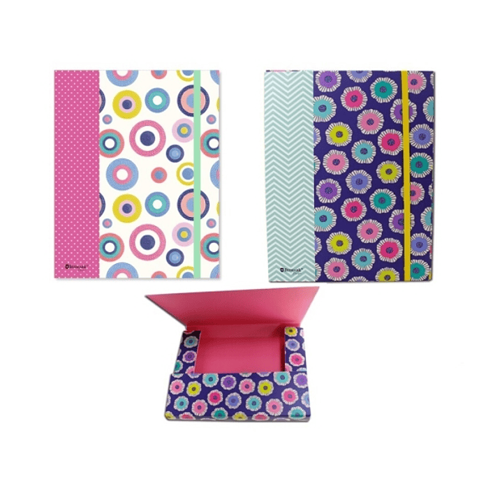 Bismark Bubble Carpeta para Proyectos A4 - Fabricada en Carton - Cierre con Goma - 2 Diseños 1