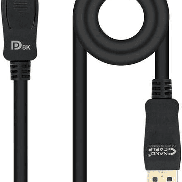 Nanocable Cable DisplayPort 1.4 Macho a DisplayPort 1.4 Macho 2m - Certificado VESA - Color Negro 1