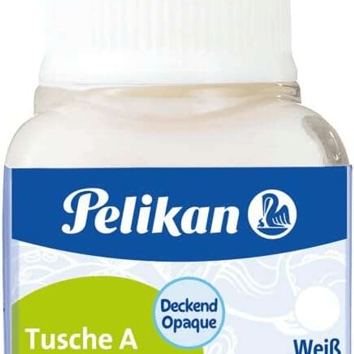Pelikan Tinta China 523 10ml N.18 - 10ml - Resistente al Agua - Secado Rapido - Color Blanco 1