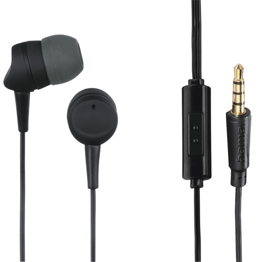 Hama Kooky Auriculares con Microfono - Cable 1.2m - Jack 3.5mm - Color Negro 1
