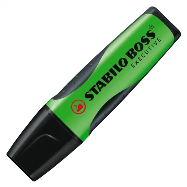 Stabilo Boss Executive Marcador Fluorescente - Zona de Agarre - Trazo entre 2 y 5mm - Recargable - Tinta con Base de Agua - Color Verde 1