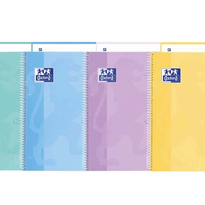 Oxford School Touch Europeanbook 1 Cuaderno A5+ 80 Hojas Microperforadas Rayado Dots - Tapa Extradura - Colores Pastel Surtidos 1