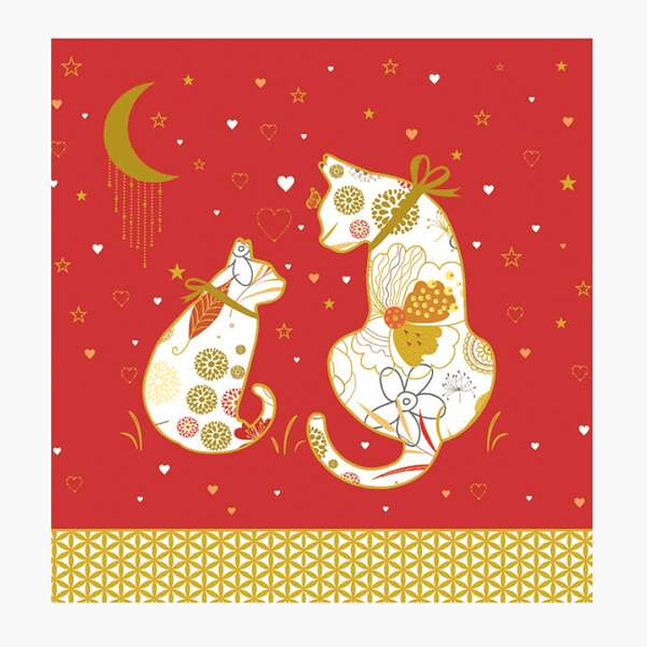 Pictura Tarjeta Arabesque - 16x16cm - Tematica Gatos - Tarjeta Triptica - Incluye Sobre Blanco - Papel con Certificacion FSC 1