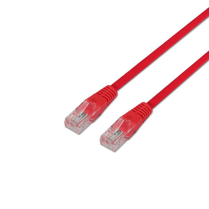 Aisens Cable de Red Latiguillo RJ45 Cat.6 UTP AWG24 - 3.0m - 10/100/1000 Mbit/s - Color Rojo 1