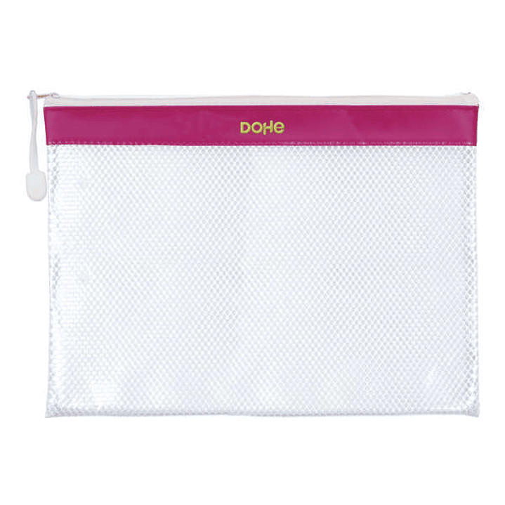 Dohe Bolsa Cremallera PVC - 32x24mm - Ideal para Documentos A4 - Resistente y Duradera 1