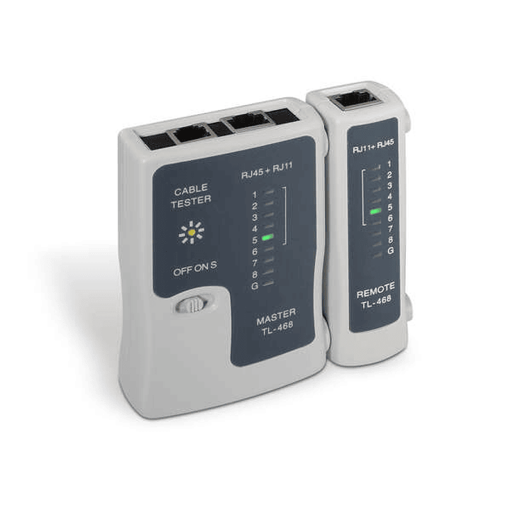 Aisens Testeador para Cable RJ11/RJ12/RJ45 - Color Gris 1