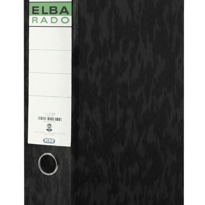 Elba Archivador Palanca Carton Compacto Folio - Lomo 80mm - Resistente Carton Compacto - Color Negro 1