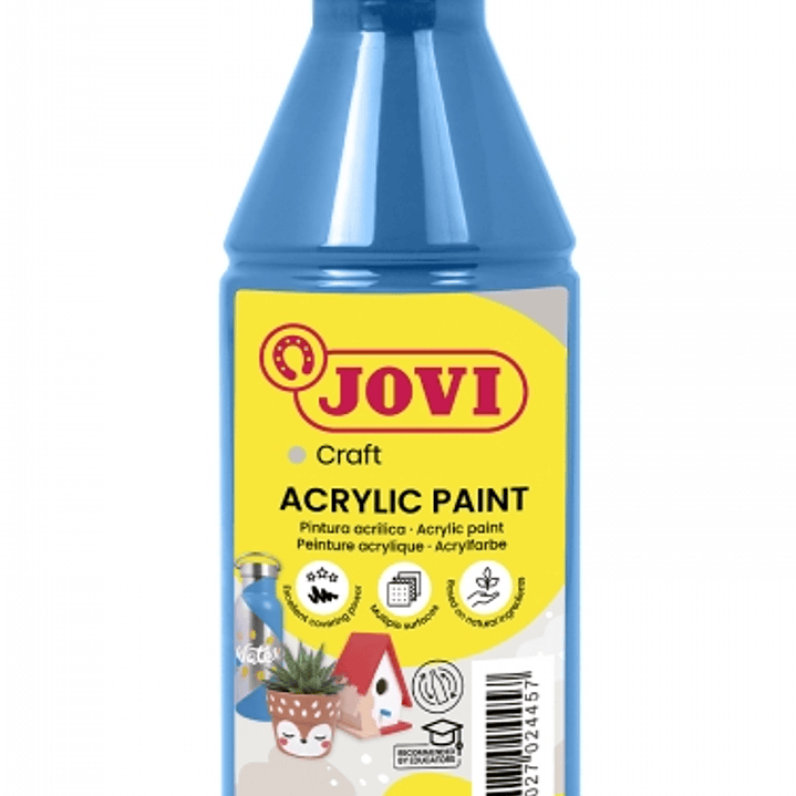 Jovi Jovidecor Acryl Pintura Acrilica Base Agua - Acabado Satinado - Alto Poder Cubriente - Aplicacion Versatil - Resistente al Agua y Jabon - Color A 1