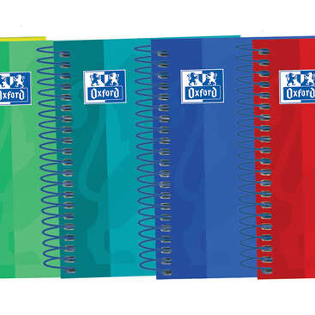Oxford Touch Europeanbook 4 8º - Cuaderno Espiral Microperforado - Tapa Extradura - 120 Hojas - 5x5 - Colores Surtidos 1