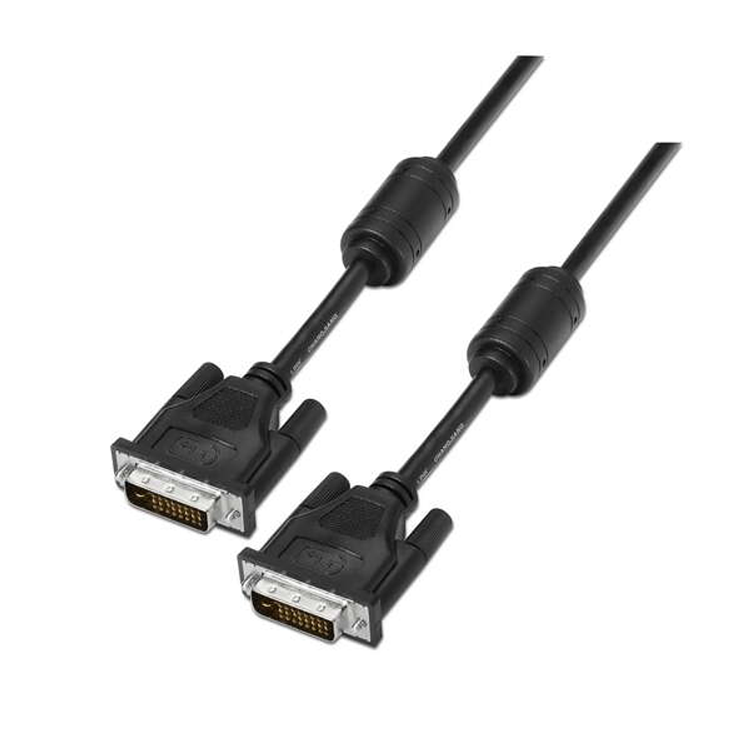 Aisens Cable DVI Dual Link 24+1 con Ferrita - DVI-D Macho a DVI-D Macho - 1.8m - (2560 x 1600) - Color Negro 1