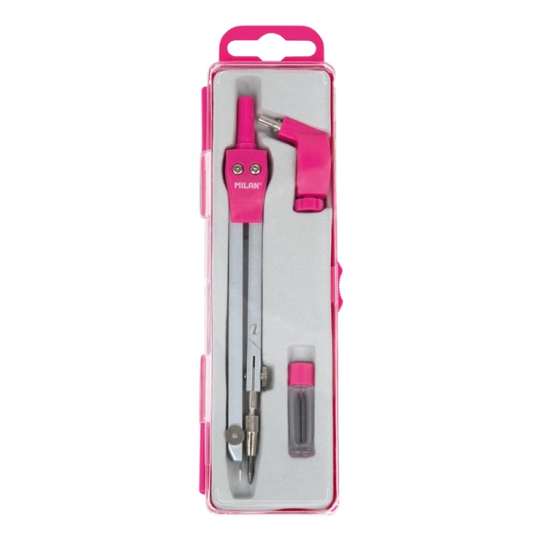 Milan Acid Compas Universal - Incluye Adaptador y Minas de Recambio - Color Rosa 1